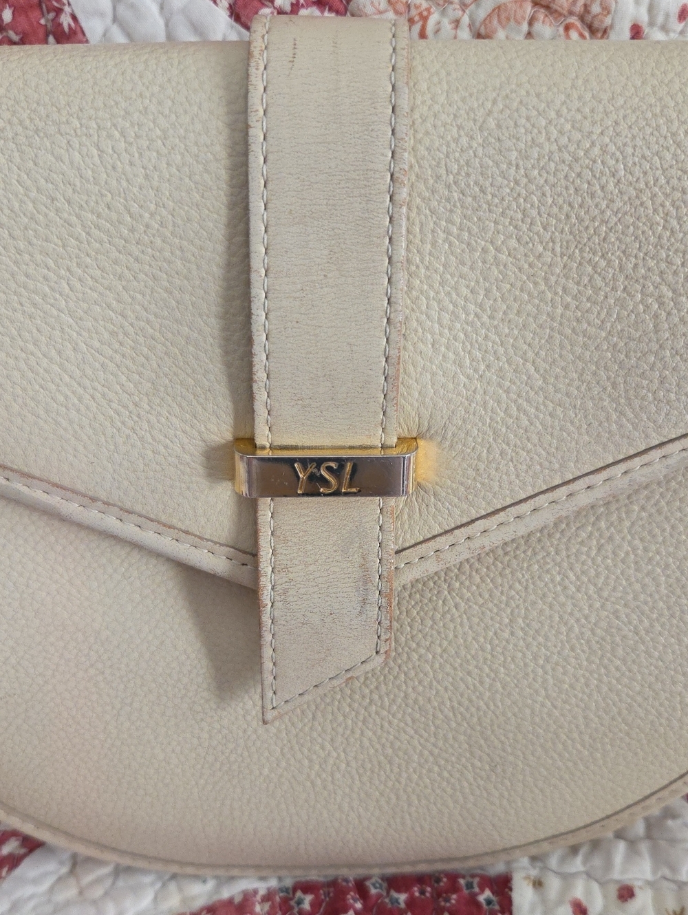 YSL Women's Cream Leather Crossbody Bag - Elegant Neutral crossbody  Bag - Picture 3 of 10